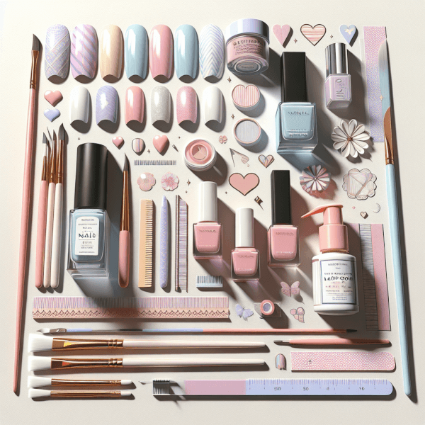 An artistic display of delicate Valentine’s Day nail designs including tiny hearts on neutral bases, red or pink French tips with fine lines, heart-shaped French tips, negative space hearts, dainty lip prints, and accent nail hearts showcasing simplicity combined with creative accents.