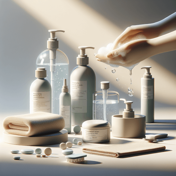 A detailed step-by-step visual guide showing the daily gentle cleaning routine: washing hands, rinsing glasses with lukewarm water, applying mild soap, cleaning nose pads with a soft brush, rinsing, and drying with a microfiber cloth.